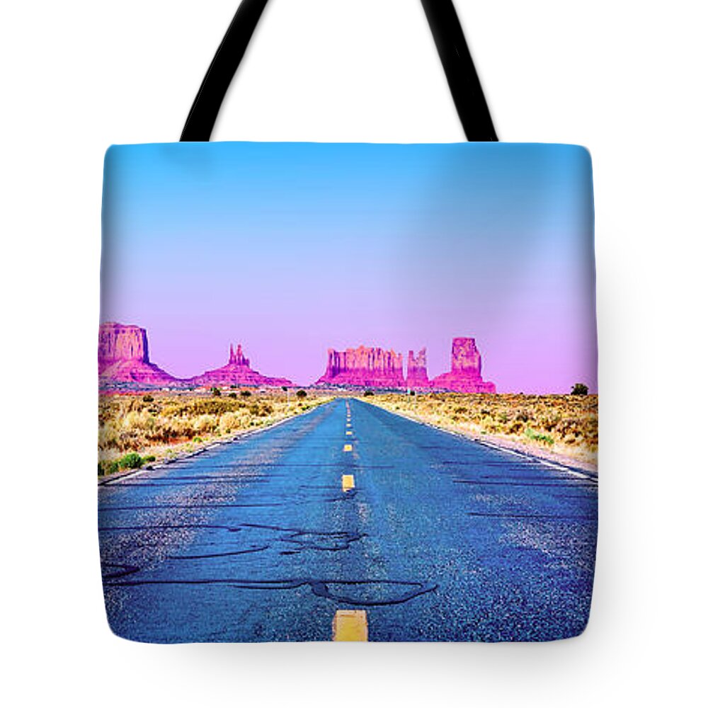Monument Valley Tote Bag featuring the photograph Freedom by Az Jackson