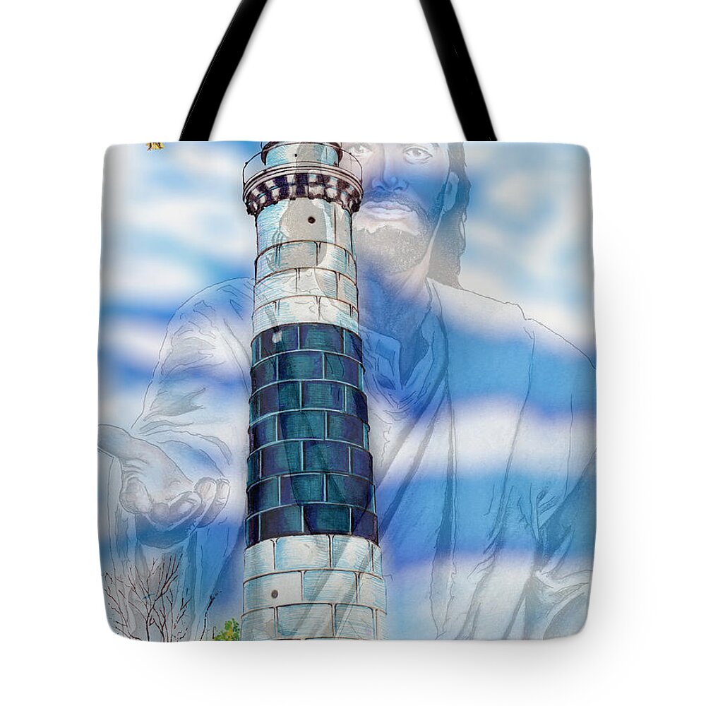 Freedom Tote Bag featuring the drawing Freedom by Bill Richards