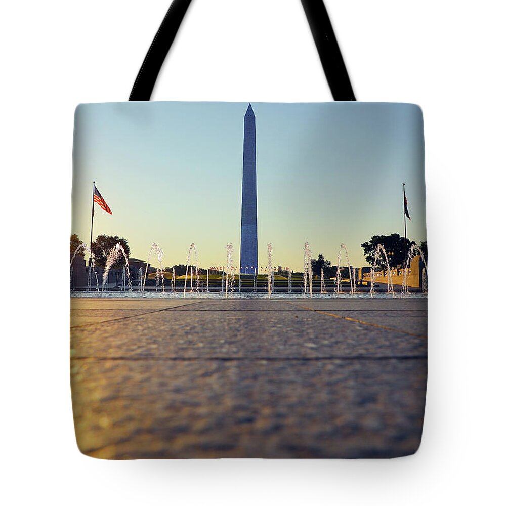 Sunrise Tote Bag featuring the photograph Freedom Lives by Mitch Cat