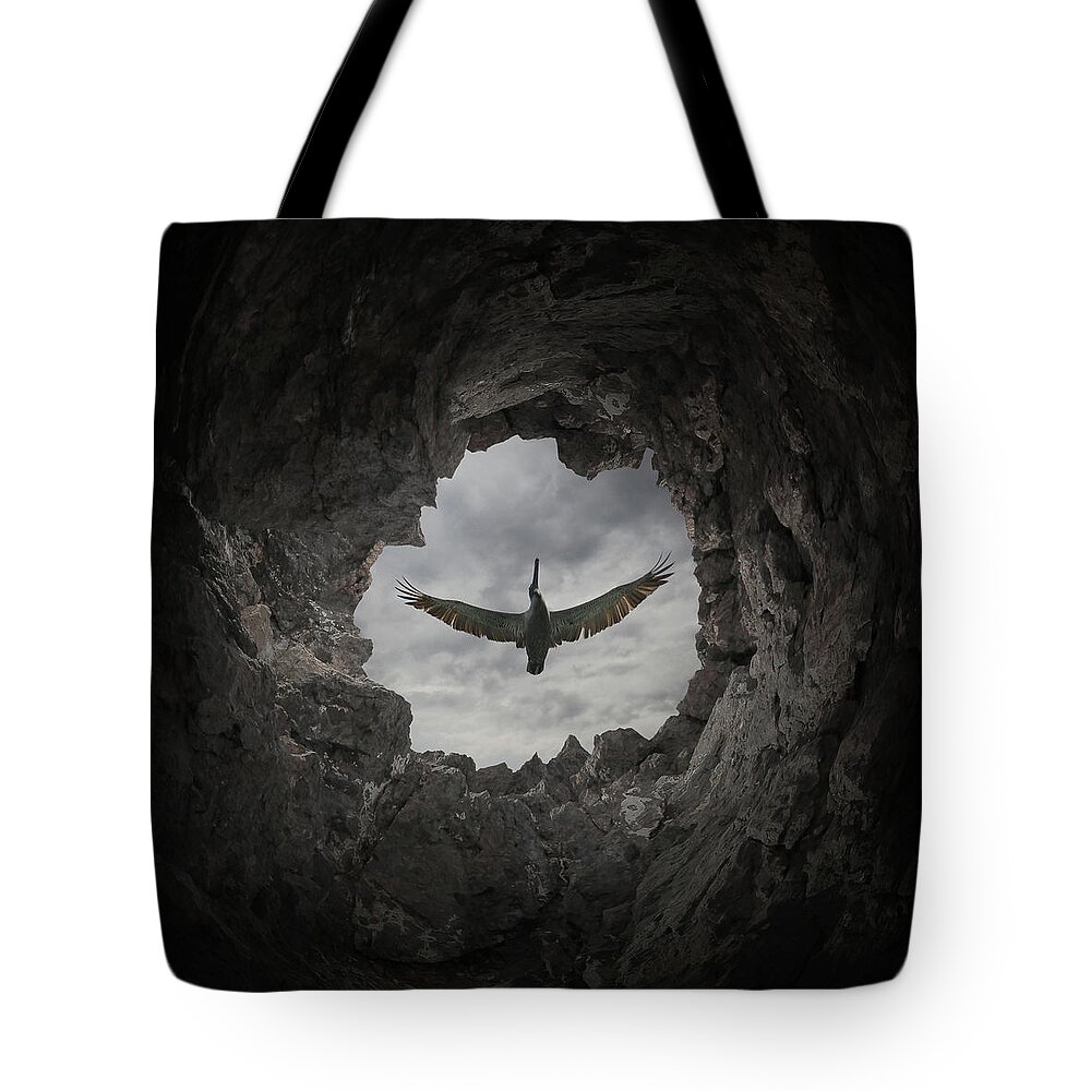 Photo Manipulation Tote Bag featuring the digital art Freedom by Zoltan Toth