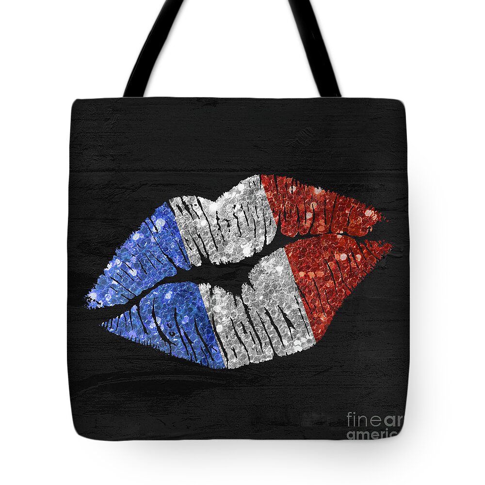 Lips Tote Bag featuring the painting French Kiss by Mindy Sommers