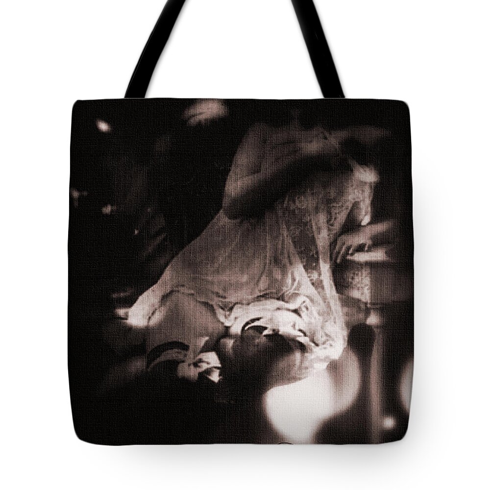 French Postcard Tote Bag featuring the digital art French Lavender by Delight Worthyn
