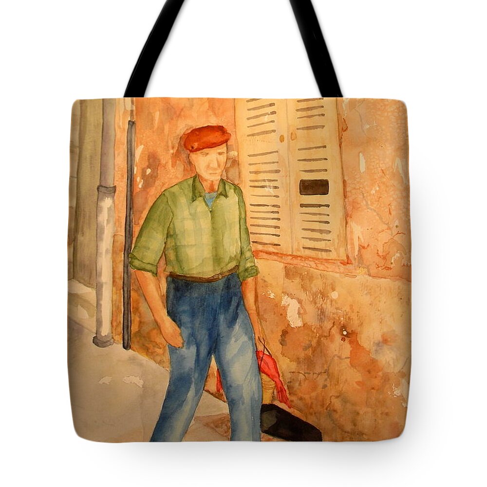 Frenchman Tote Bag featuring the painting Fresh Bread in the Morning by Vicki Housel