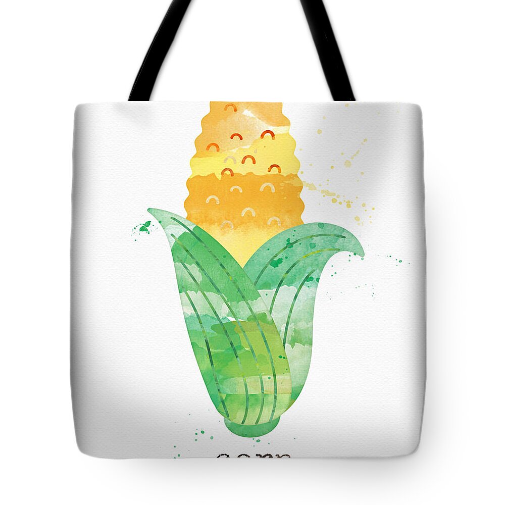 Corn Tote Bag featuring the painting Fresh Corn by Linda Woods