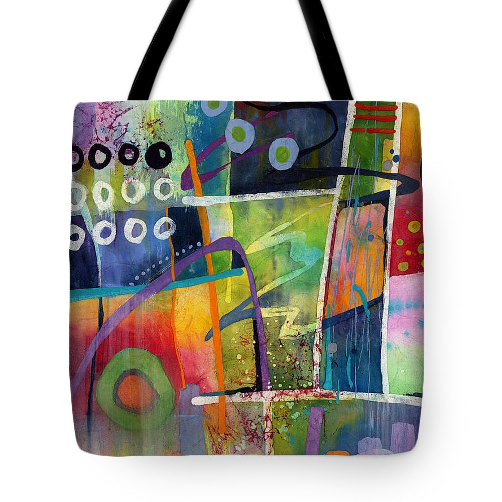 Abstract Tote Bag featuring the painting Fresh Jazz by Hailey E Herrera