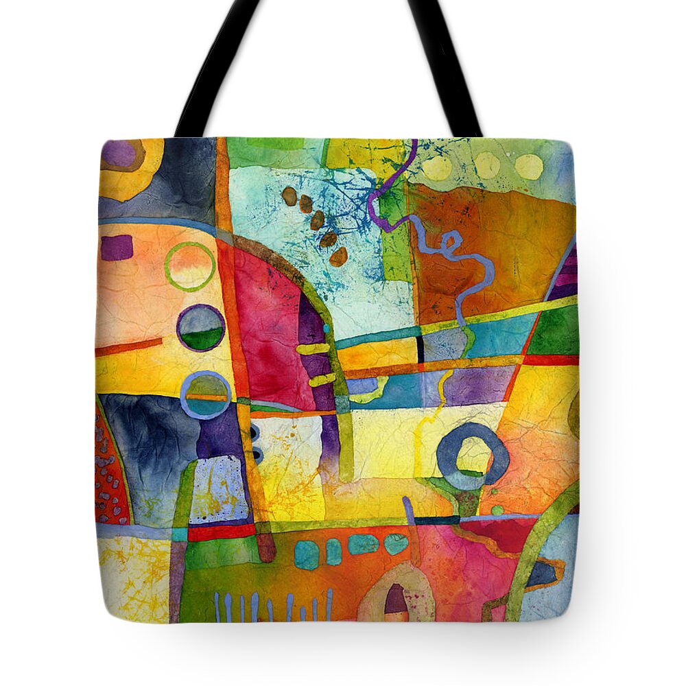 Abstract Tote Bag featuring the painting Fresh Paint by Hailey E Herrera