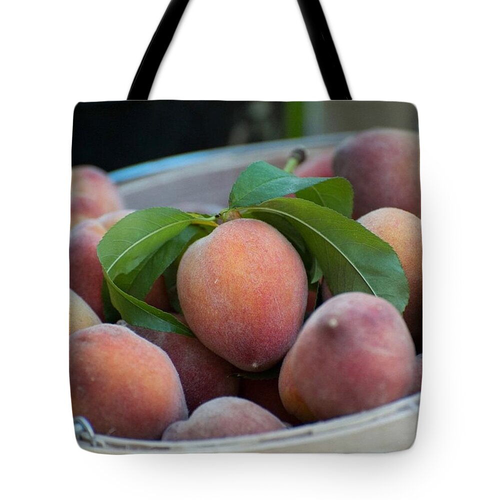 Arizona Tote Bag featuring the photograph Fresh Peaches by Michael Moriarty