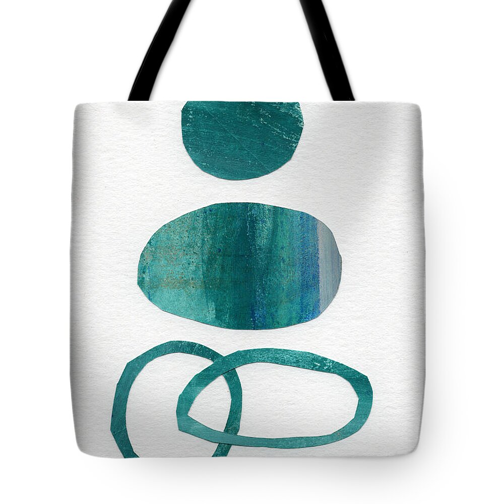 Abstract Art Tote Bag featuring the mixed media Fresh Water by Linda Woods