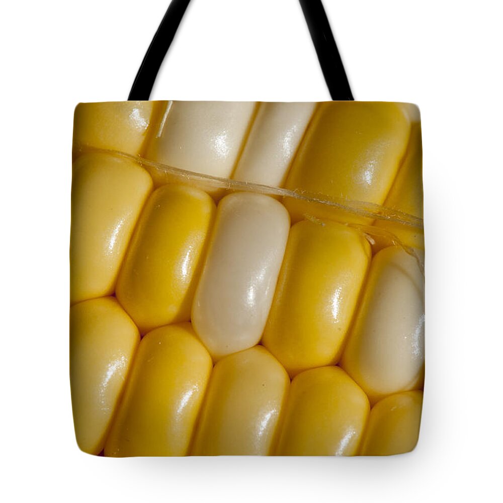 Close-up Tote Bag featuring the photograph Fresh Yellow corn by Brian Green
