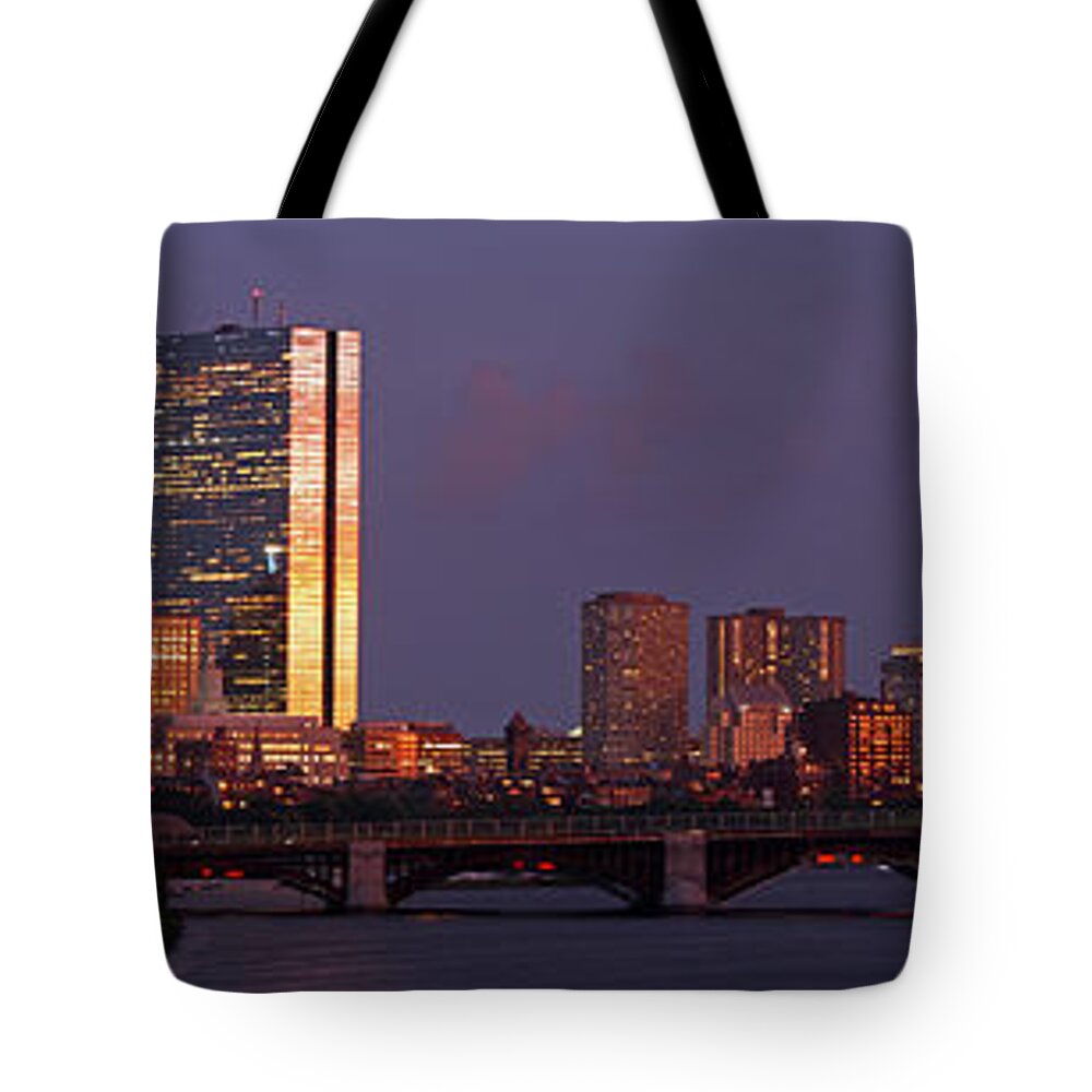 Boston Tote Bag featuring the photograph Friday Night Lights by Juergen Roth