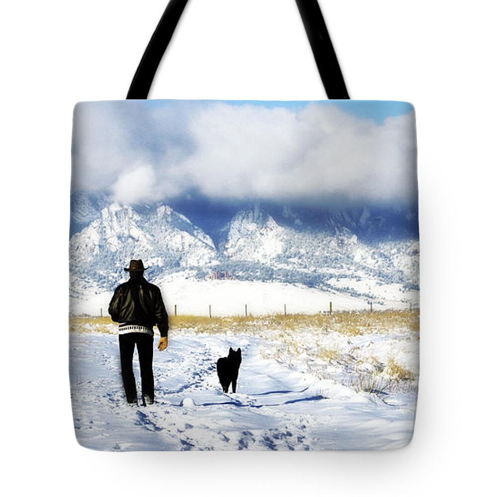 Americana Tote Bag featuring the photograph Friends on a Walk by Marilyn Hunt