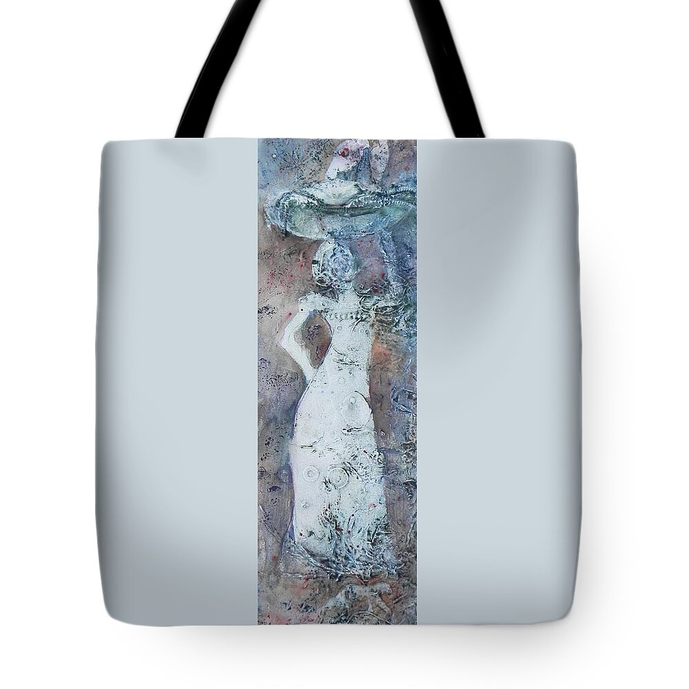African Woman Tote Bag featuring the painting From Generation To Generation by Ilona Petzer