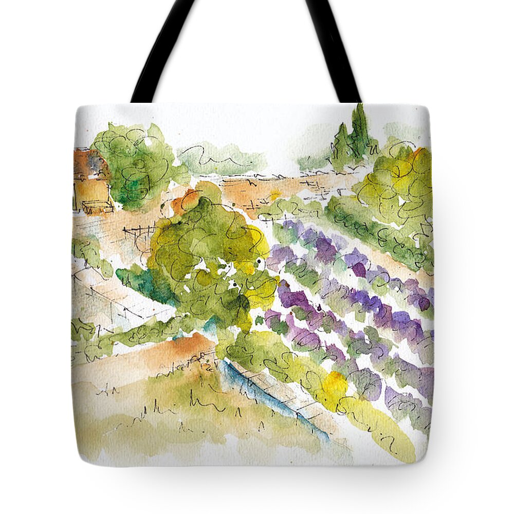Impressionism Tote Bag featuring the painting From Van Goghs Window by Pat Katz