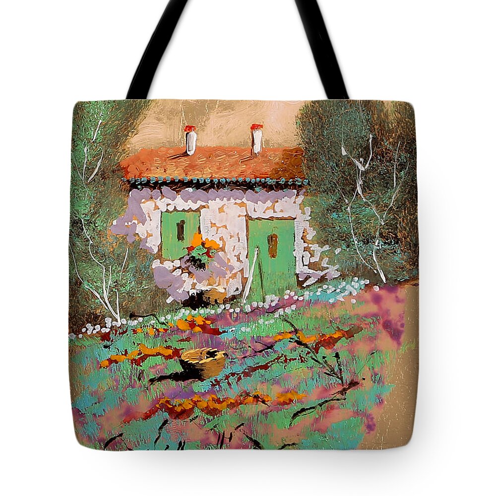 Jewelry Tote Bag featuring the painting Frontale by Guido Borelli