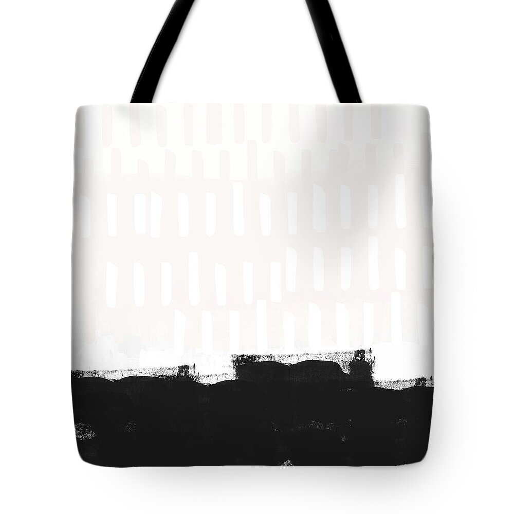Abstract Tote Bag featuring the painting Frontier 25- Modern Abstract Art by Linda Woods by Linda Woods