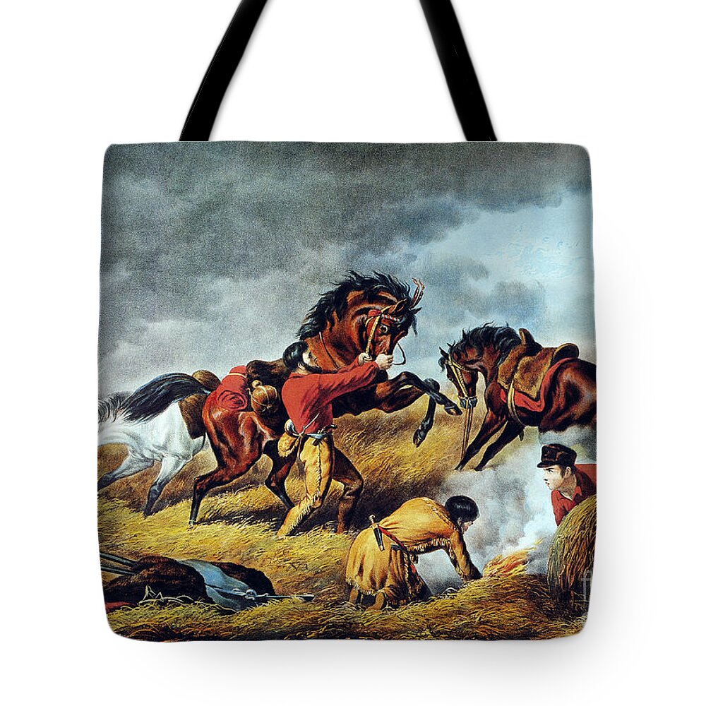 1862 Tote Bag featuring the photograph Frontiersman, 1862 by Granger