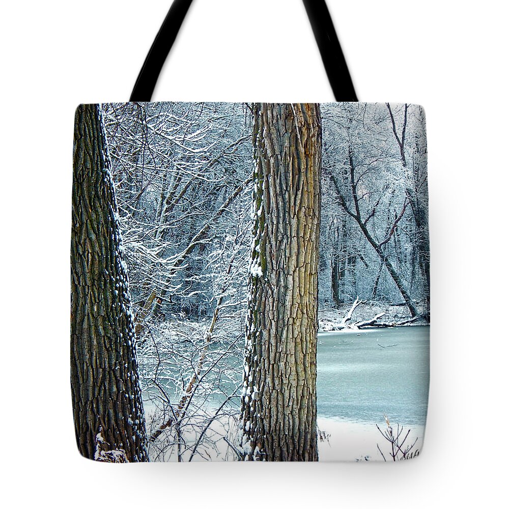 Winter Tote Bag featuring the photograph Frosted Swamp by Wild Thing