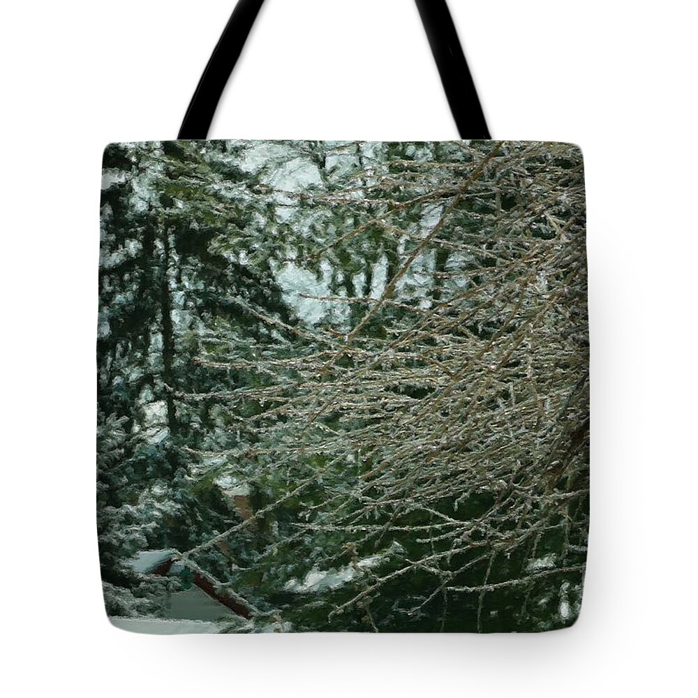  Tote Bag featuring the photograph Frozen by Beverly Shelby