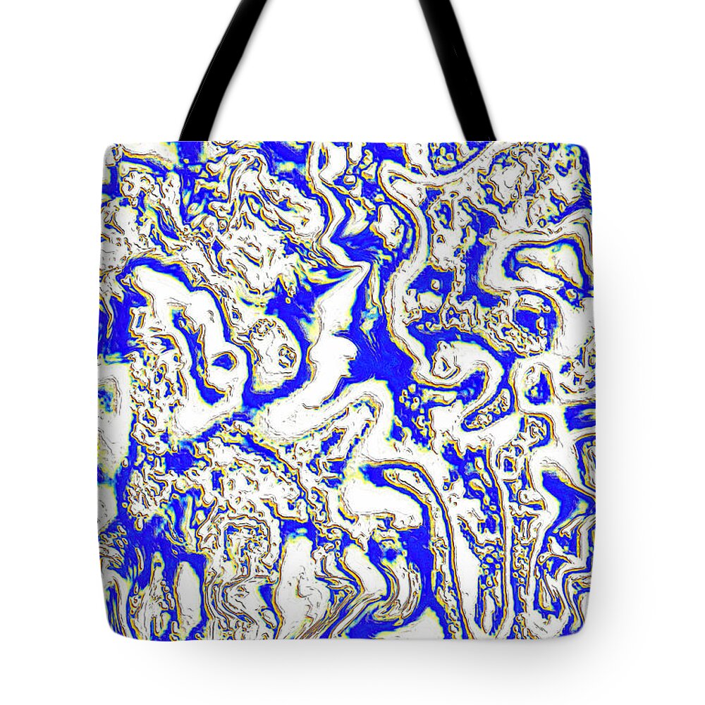  Tote Bag featuring the painting Frozen Skies by Steve Fields