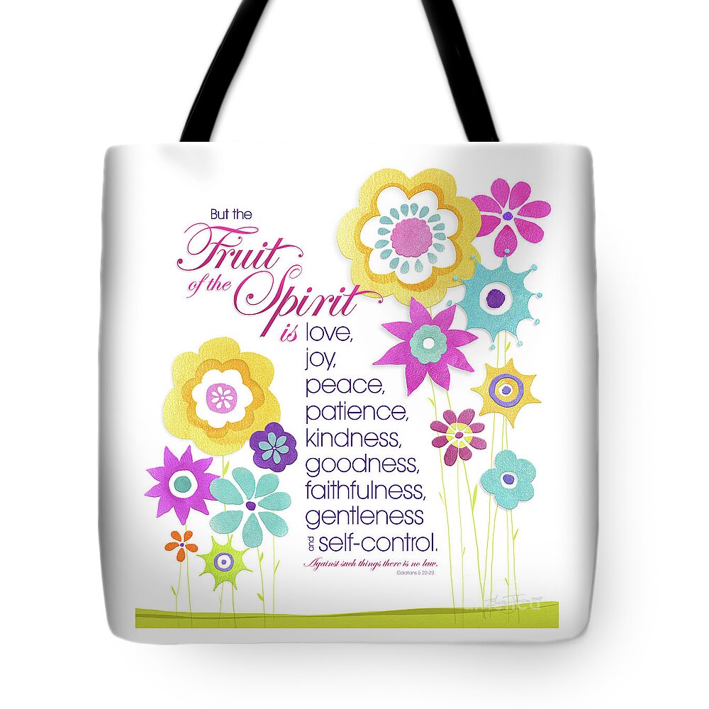 Fruit Of The Spirit Tote Bag featuring the mixed media Fruit of the Spirit by Shevon Johnson