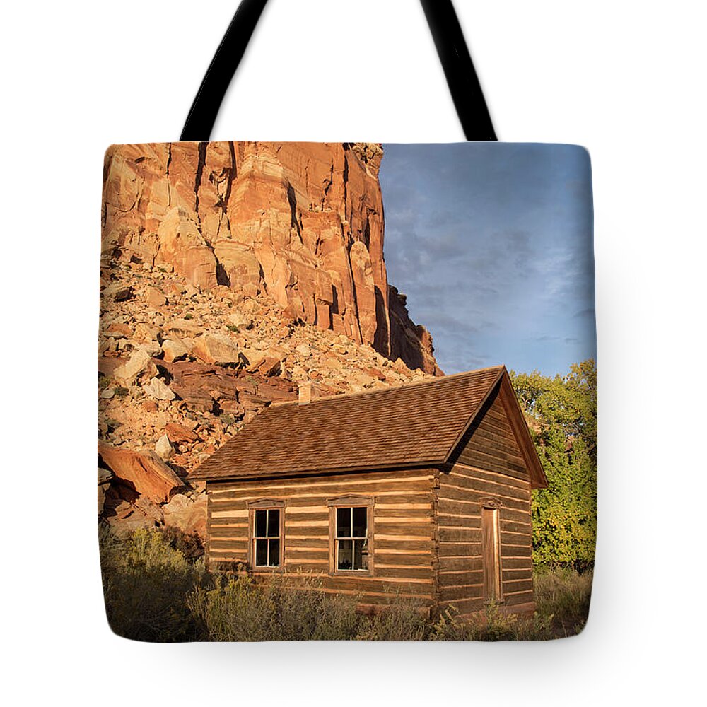Fruita Tote Bag featuring the photograph Fruita School by Cindy Murphy - NightVisions