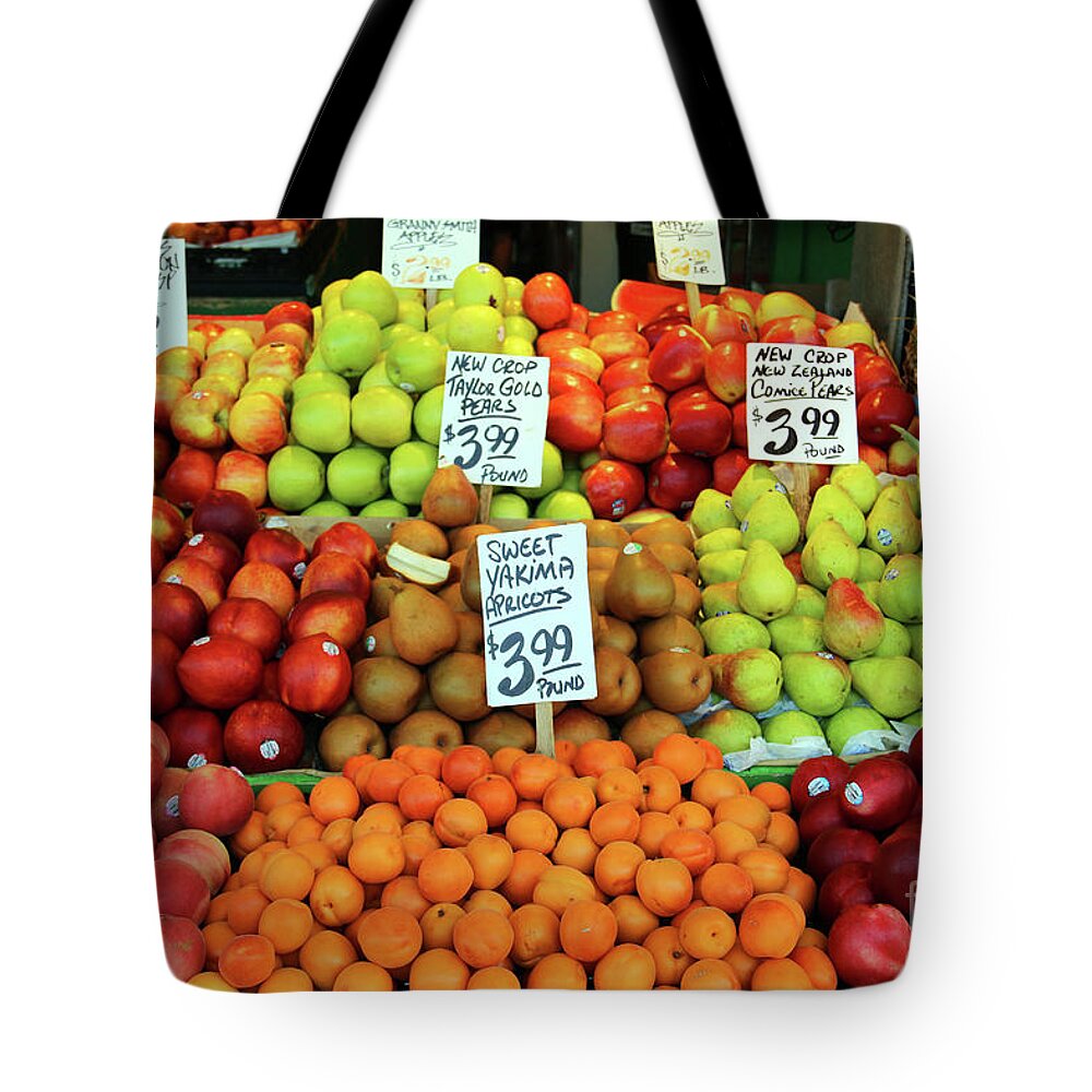 Pike Place Market Tote Bag featuring the photograph Fruits 2397 by Jack Schultz