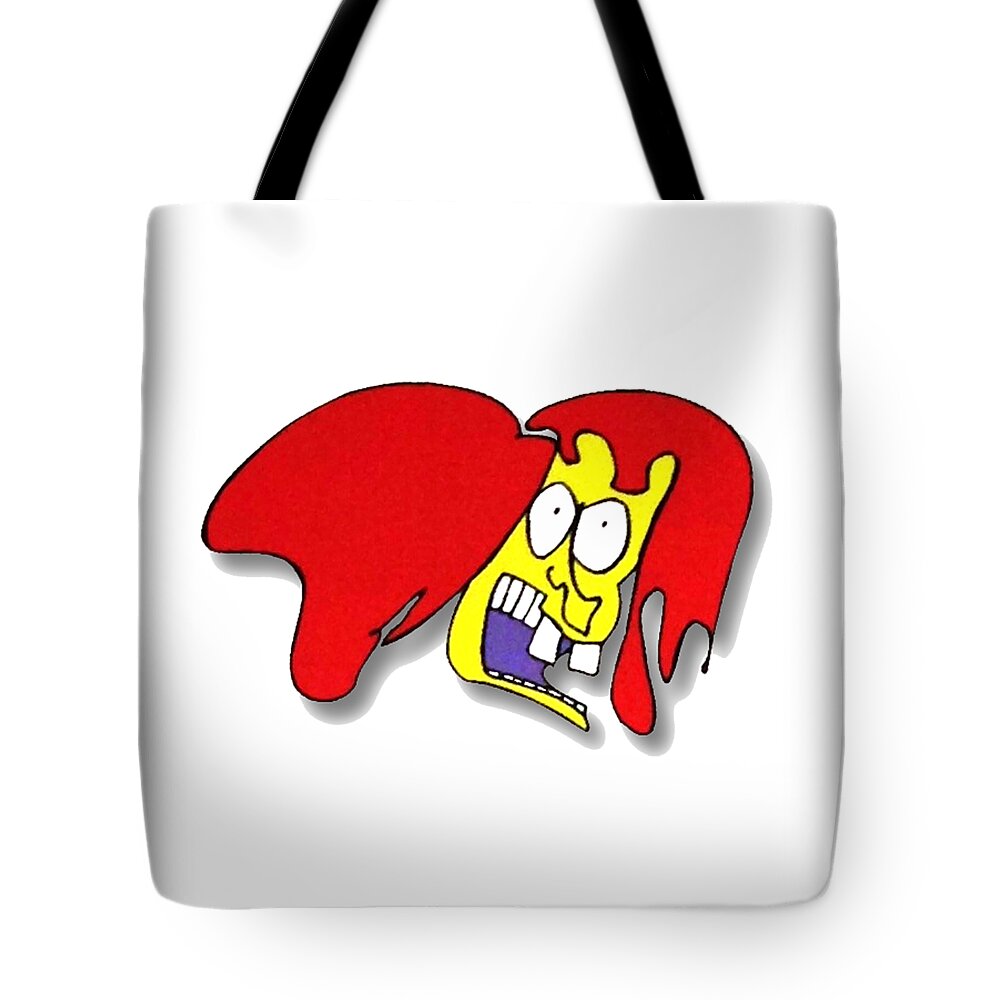 Paintings Tote Bag featuring the drawing FU Party People - Peep 002 by Dar Freeland