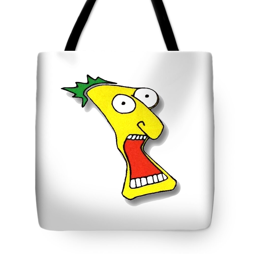 Paintings Tote Bag featuring the drawing FU Party People - Peep 008 by Dar Freeland