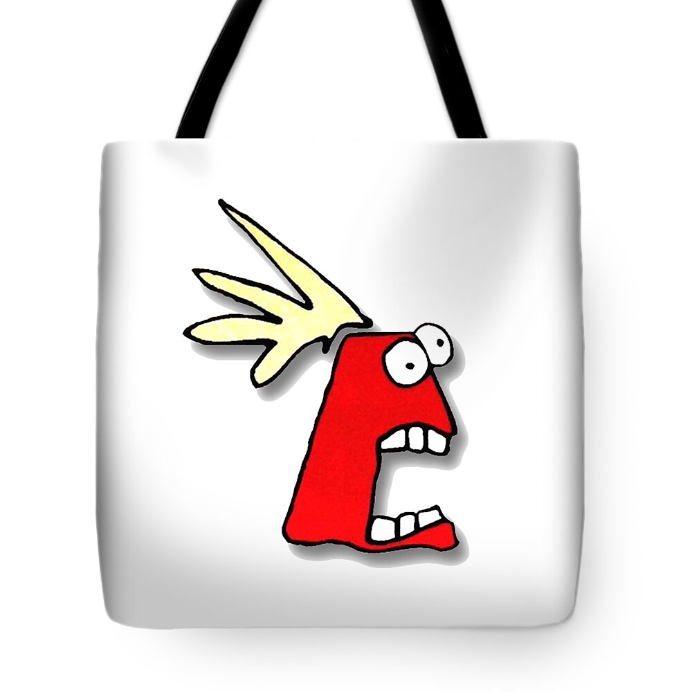 Paintings Tote Bag featuring the drawing FU Party People - Peep 023 by Dar Freeland