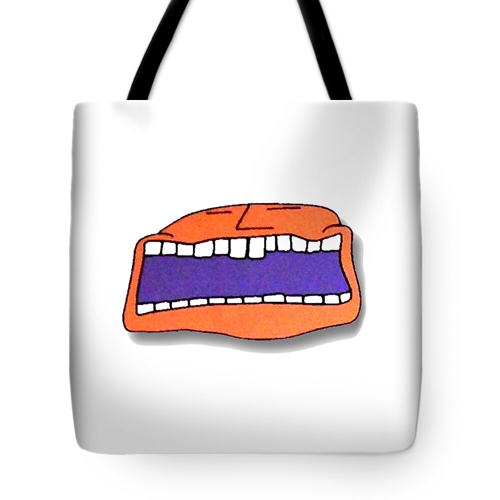 Paintings Tote Bag featuring the drawing FU Party People - Peep 041 by Dar Freeland