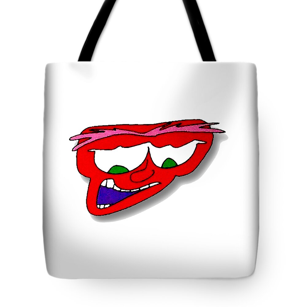 Paintings Tote Bag featuring the drawing FU Party People - Peep 048 by Dar Freeland