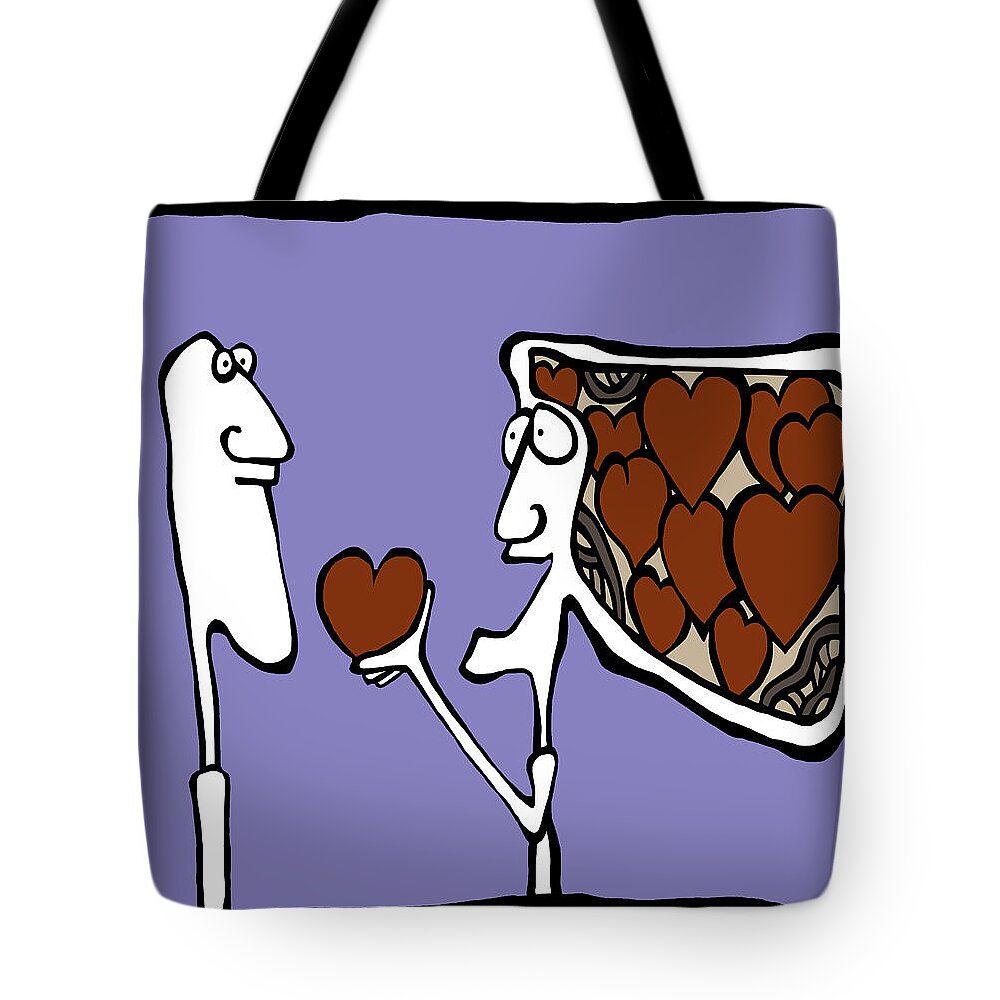 Face Up Tote Bag featuring the drawing Have Some by Dar Freeland