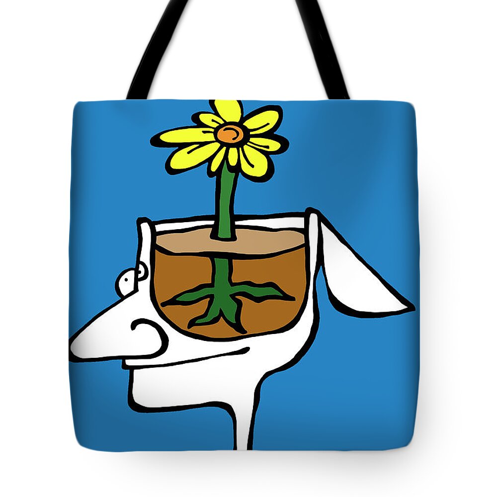 Face Up Tote Bag featuring the drawing Plant Good Things by Dar Freeland