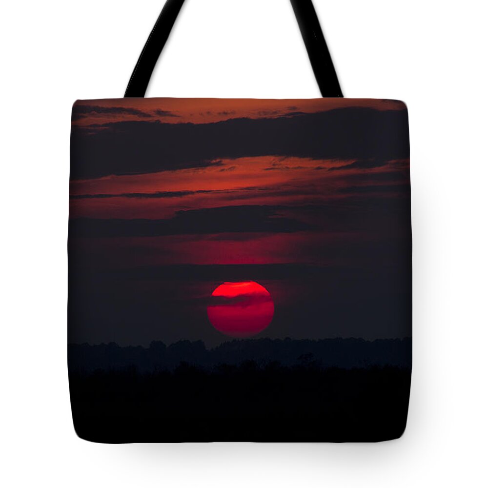 Sun Tote Bag featuring the photograph Fuchsia Dusk by Nancy Dinsmore
