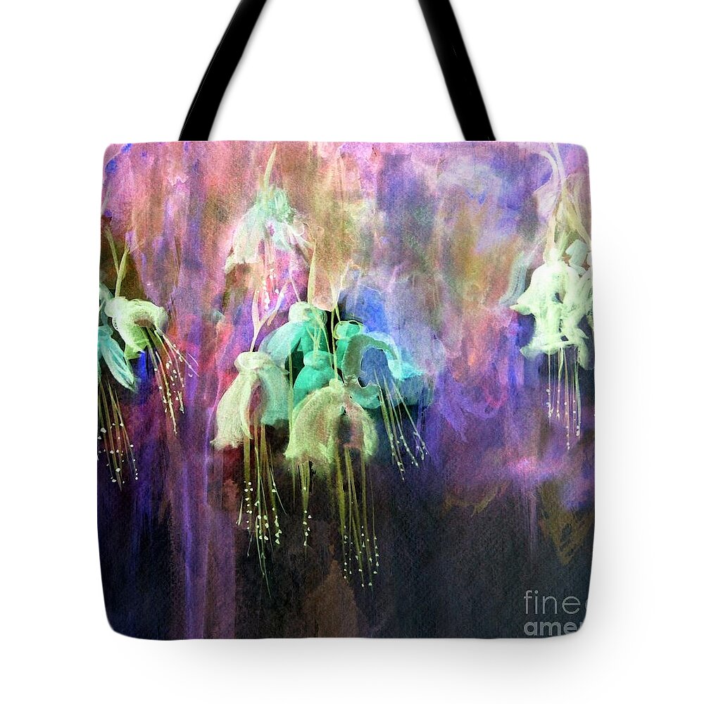 Flowers Tote Bag featuring the painting Fuchsia Flowers by Julie Lueders 