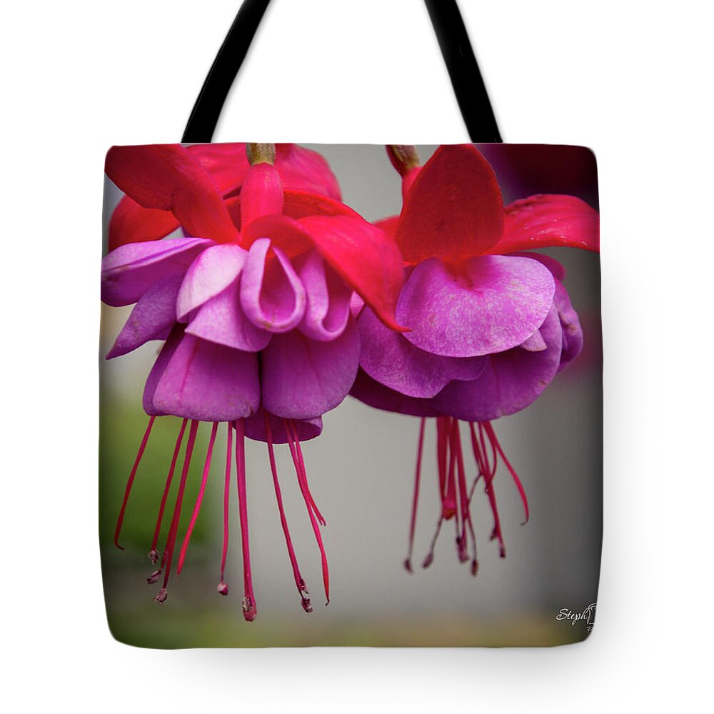 Purple Tote Bag featuring the photograph Fuchsia by Steph Gabler