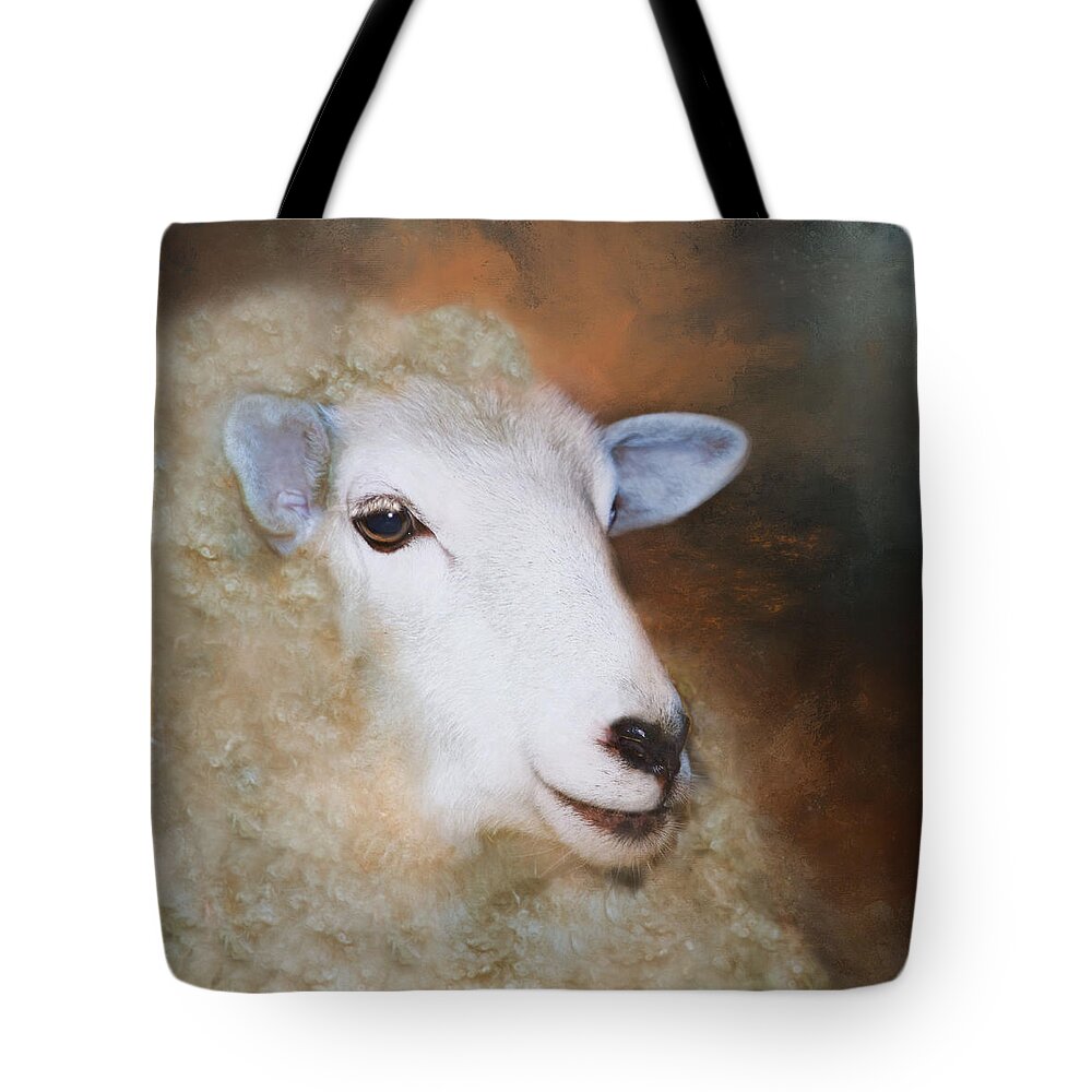 Sheep Tote Bag featuring the photograph Fully Woolly by Robin-Lee Vieira