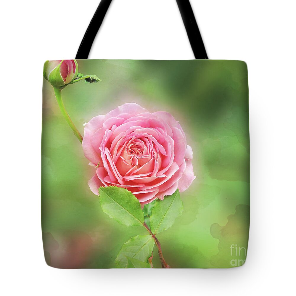 Fully Open Tote Bag featuring the digital art Fully Open by Victoria Harrington