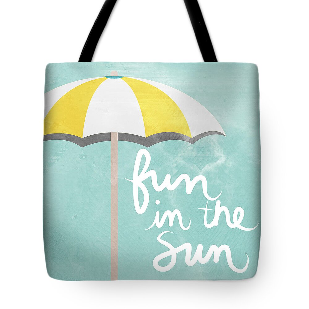 Beach Tote Bag featuring the painting Fun In The Sun by Linda Woods