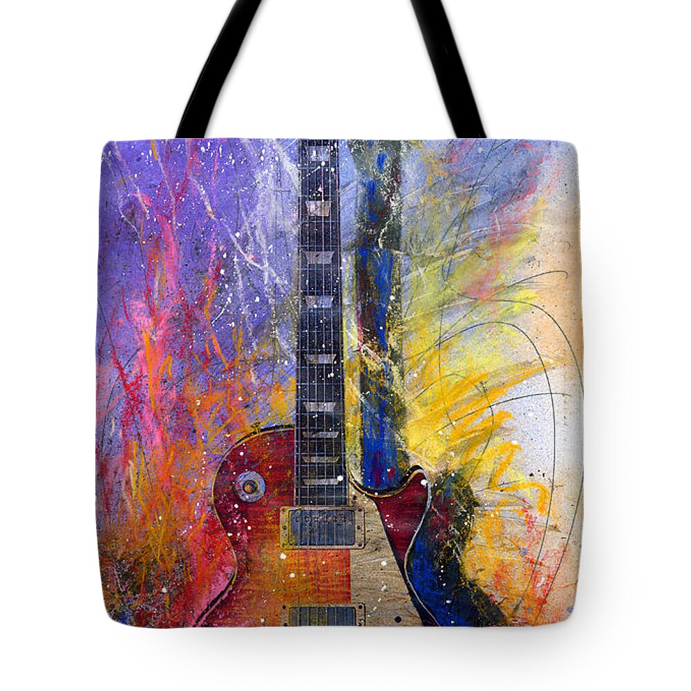 Watercolor Tote Bag featuring the painting Fun With Les by Andrew King
