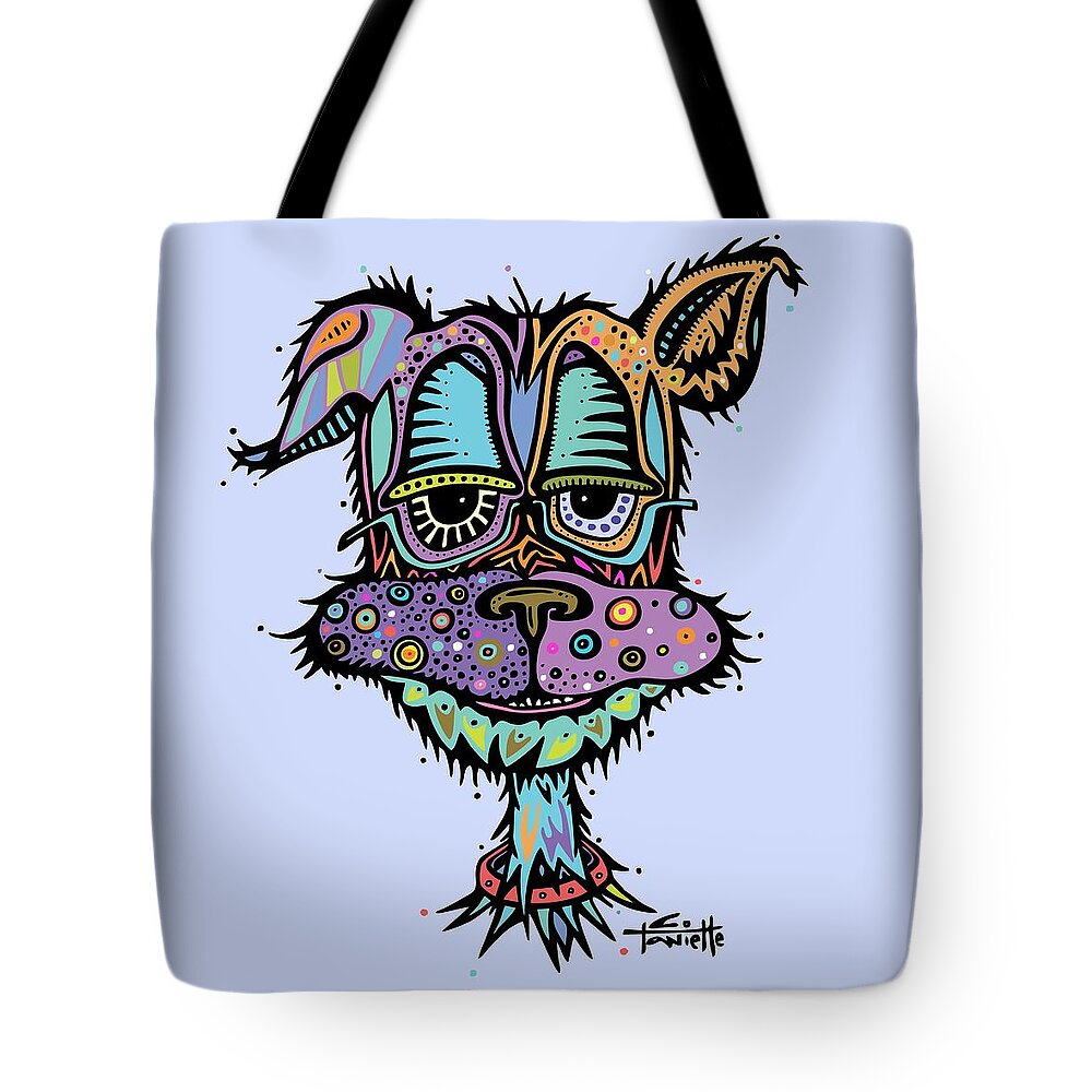 Dog Tote Bag featuring the digital art Furr-gus by Tanielle Childers