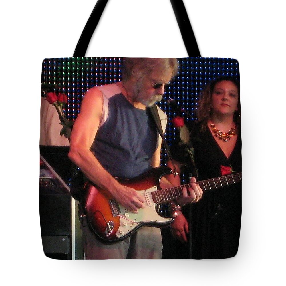 Bob Weir Tote Bag featuring the photograph Furthur - Bob Weir -Grateful Dead Celebrities by Susan Carella