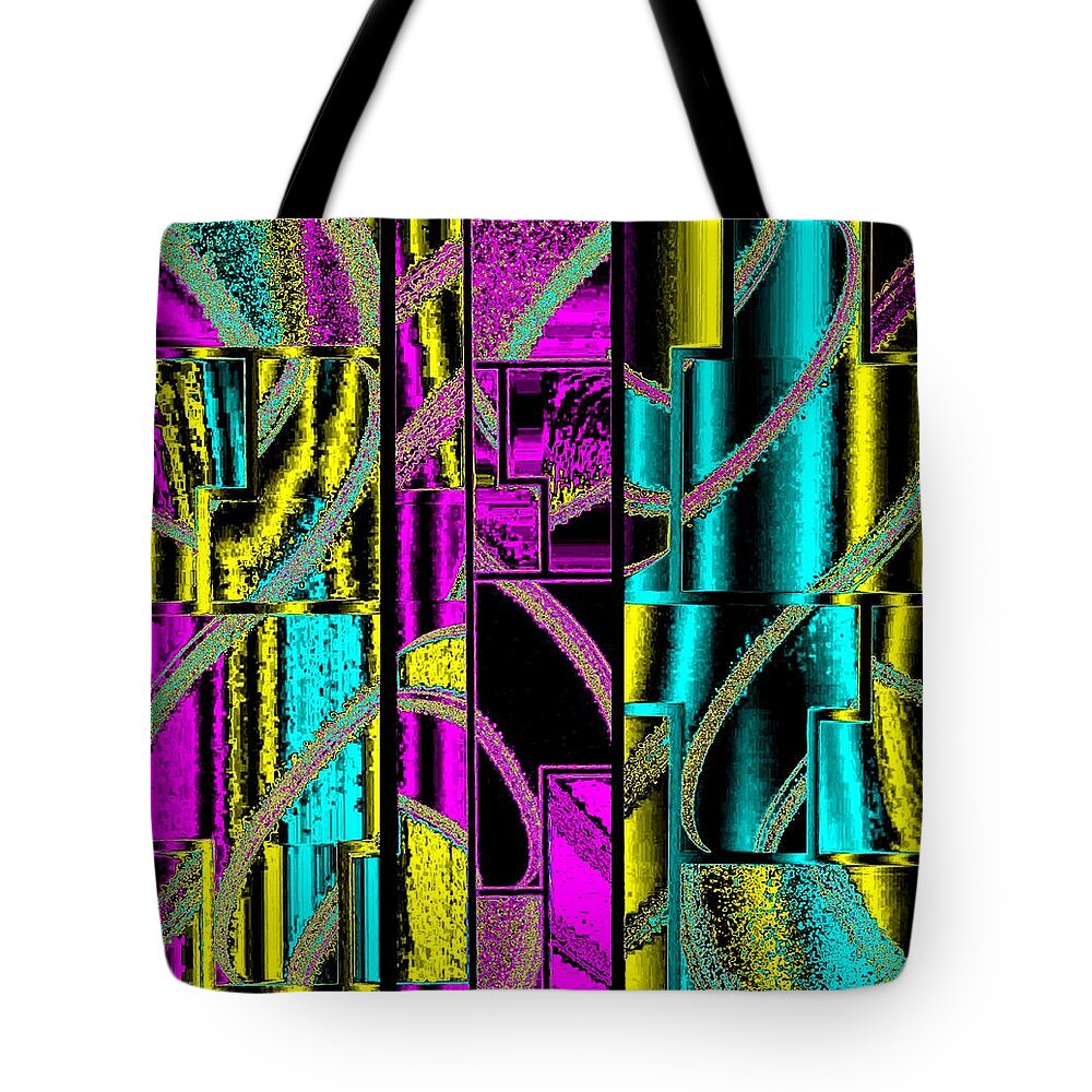 Abstract Tote Bag featuring the digital art Fusion Design 6 by Will Borden