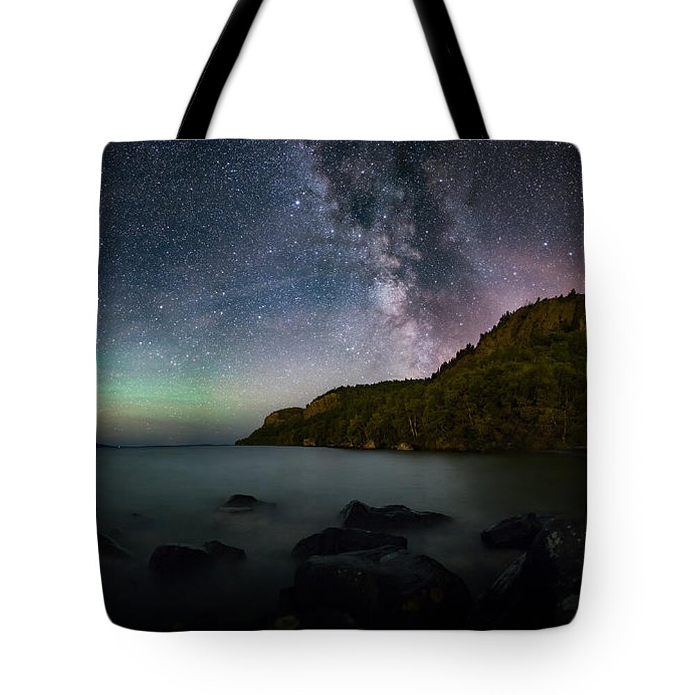 Aboriginal Tote Bag featuring the photograph FWFN Nightscape Stacked Panorama by Jakub Sisak