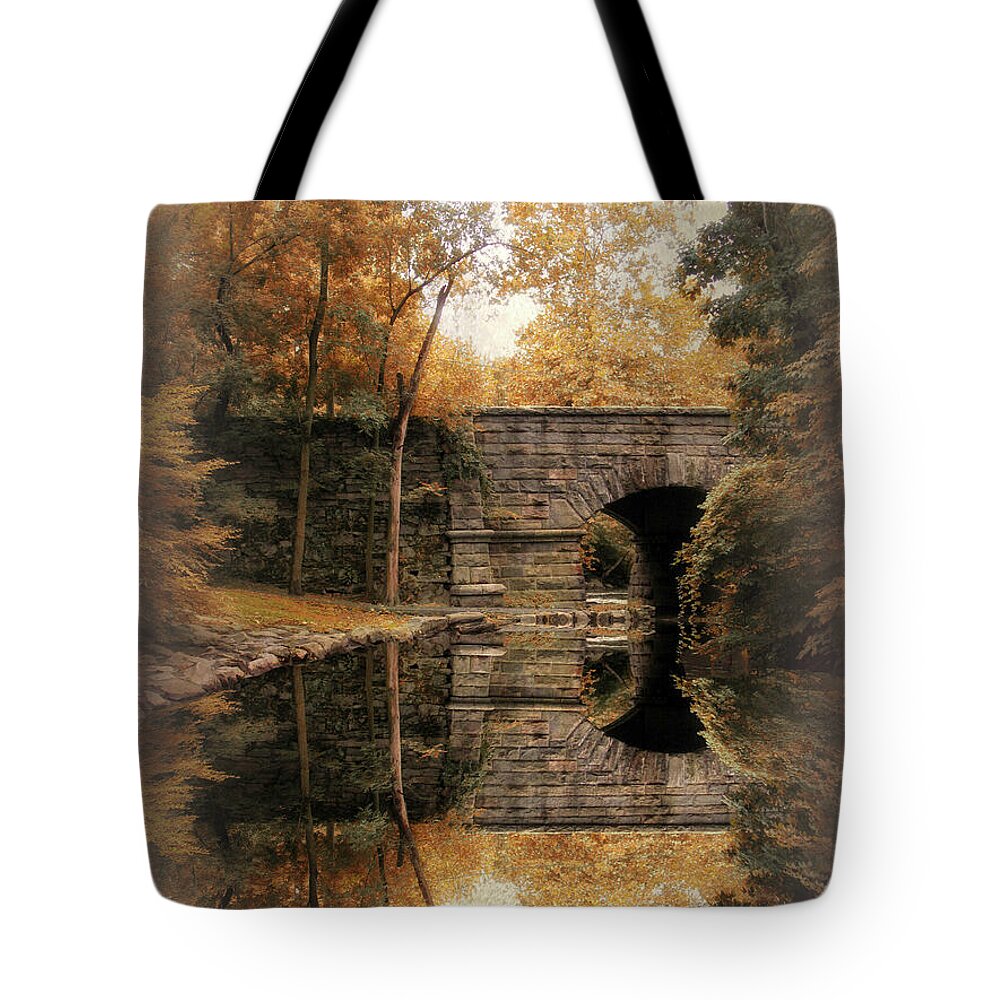Bridge Tote Bag featuring the photograph Autumn Echo Vignette by Jessica Jenney
