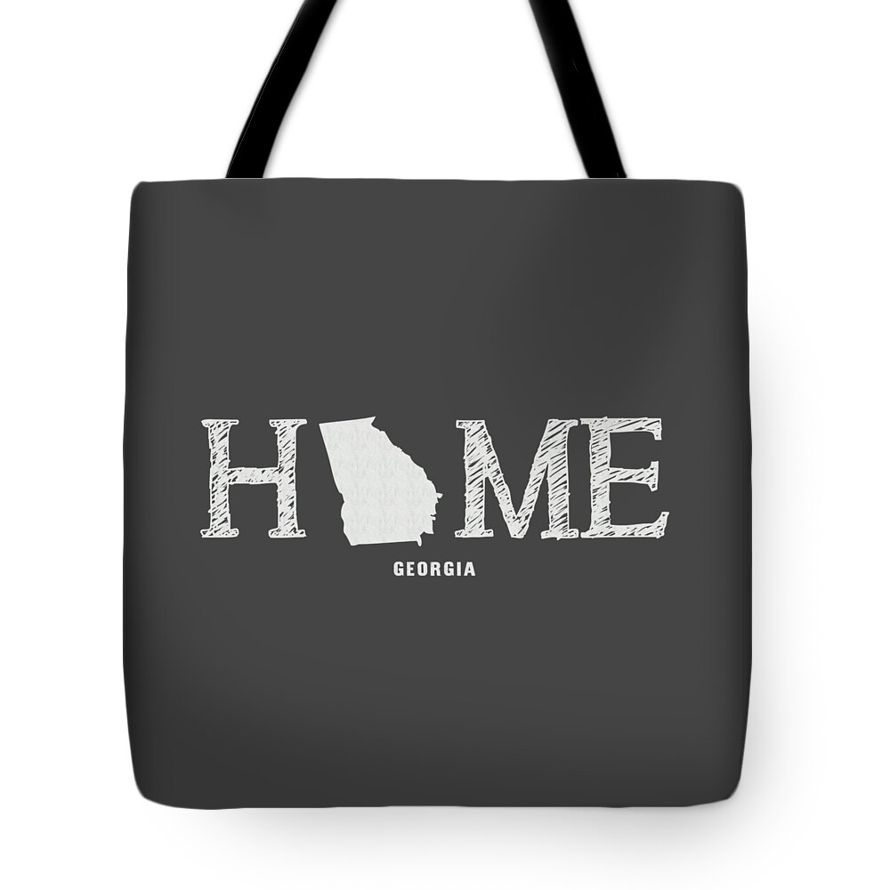 Georgia Tote Bag featuring the mixed media GA Home by Nancy Ingersoll