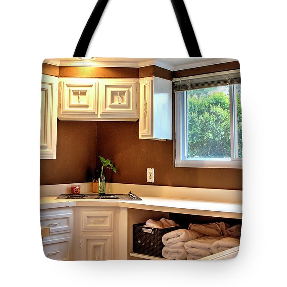 Galley Tote Bag featuring the photograph Galley kitchen by Jeff Kurtz