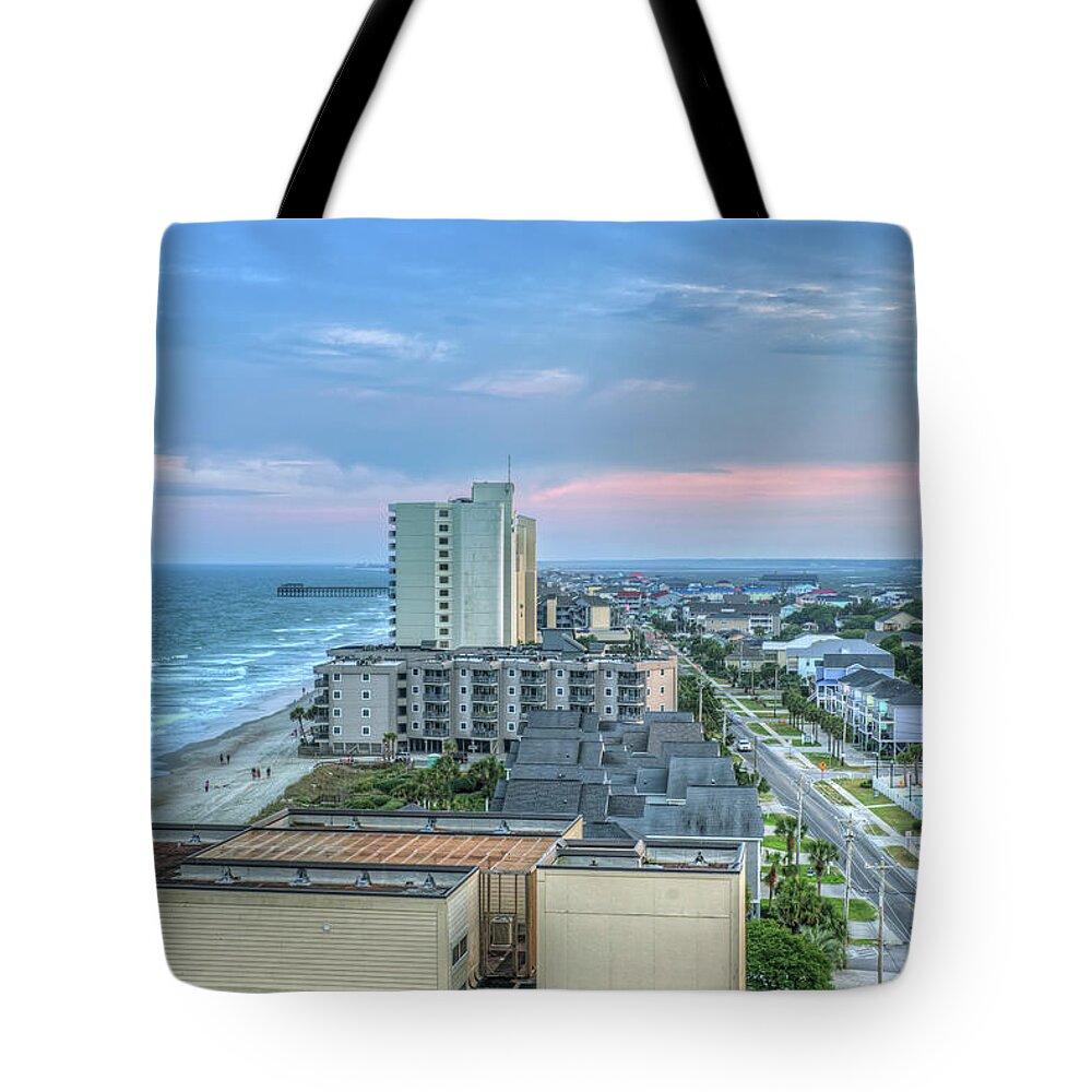 Garden City Tote Bag featuring the photograph Garden City Beach by Mike Covington