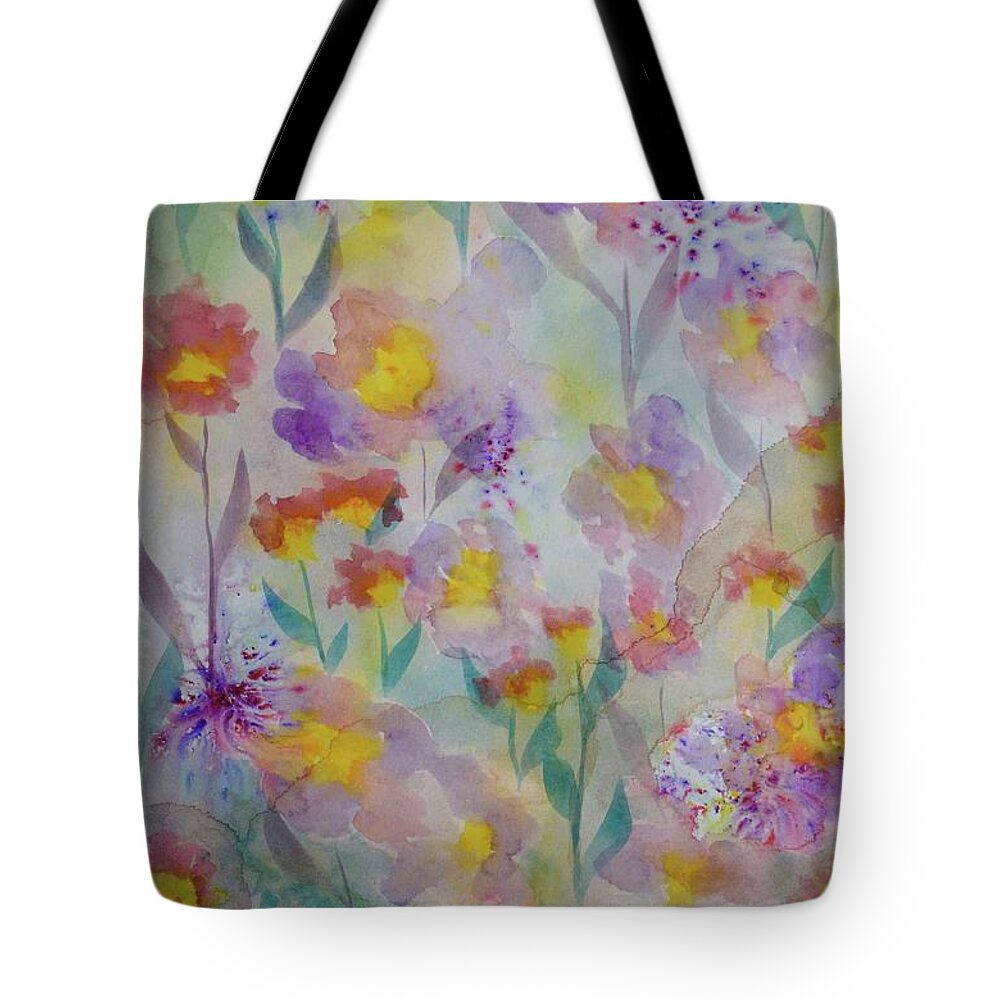  Tote Bag featuring the painting Garden Haze by Barrie Stark