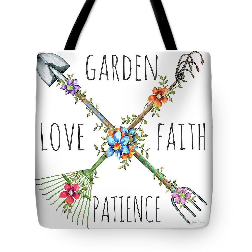 Garden Tote Bag featuring the painting Garden Inspiration-B by Jean Plout